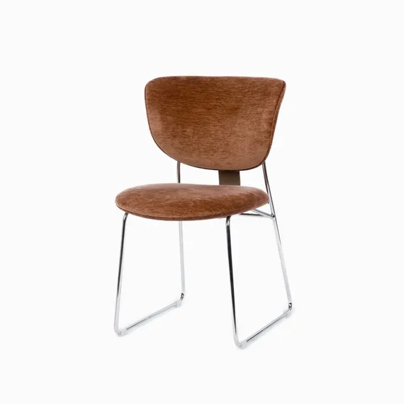 Стул Owen, терракотовый, ножки хром