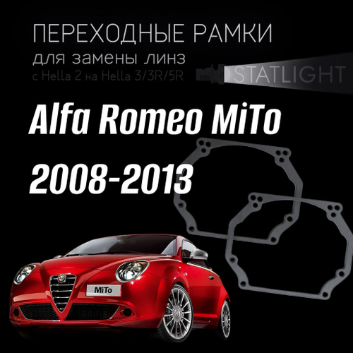 Переходные рамки для замены линз в фарах Alfa Romeo MiTo 2008-2013 Галоген