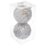 Новогодние шары VERSAILLES «Кассиопея» 10 см (набор 2 шт), Серебро