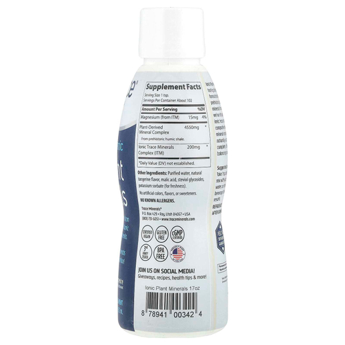 Trace, ионные минералы растительного происхождения, натуральный вкус мандарина, 503 мл (17 жидк. унций)