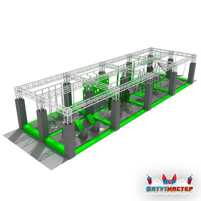 Батутный центр ниндзя парк «Академия прыжков», 18×5×3,5 м