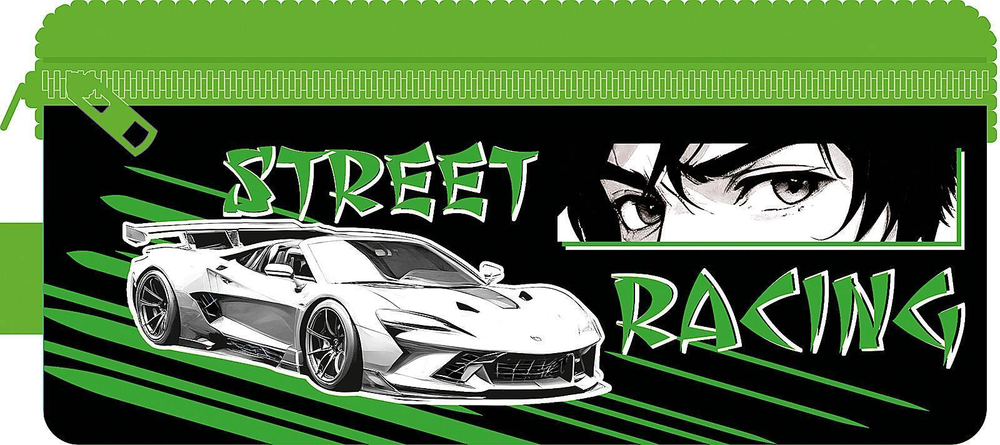 Пенал-косметичка, с ручкой 200/90/40 "Неуловимый 2025" печать на кармане (Пчёлка)