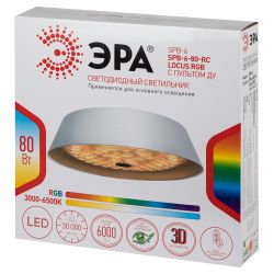 Светильник потолочный светодиодный ЭРА SPB-6-80-RC Locus RGB 80Вт RGB 3000-6500 с ДУ