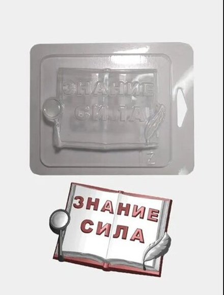Форма пластиковая "Знание сила" 13*10 см.