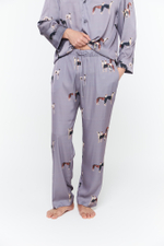 Шелковый мужской костюм с борзыми серебро 50 -52 L