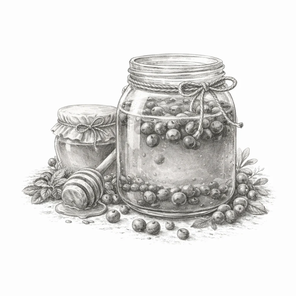 Морс на меду с клюквой