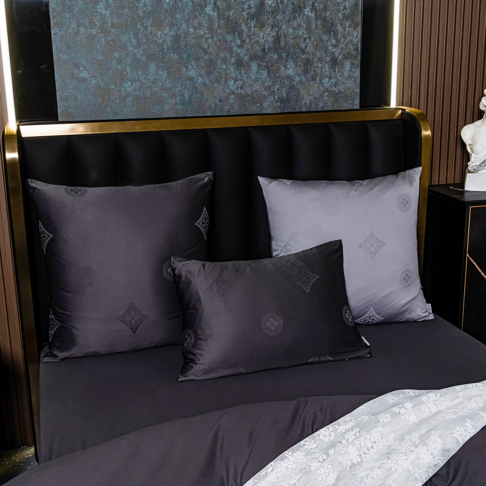 Комплект постельного белья Сатин Жаккард на резинке GCR008