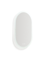 Овальное зеркало для ванной Mervi со LED подсветкой и защитой от запотевания 80 x 50 см