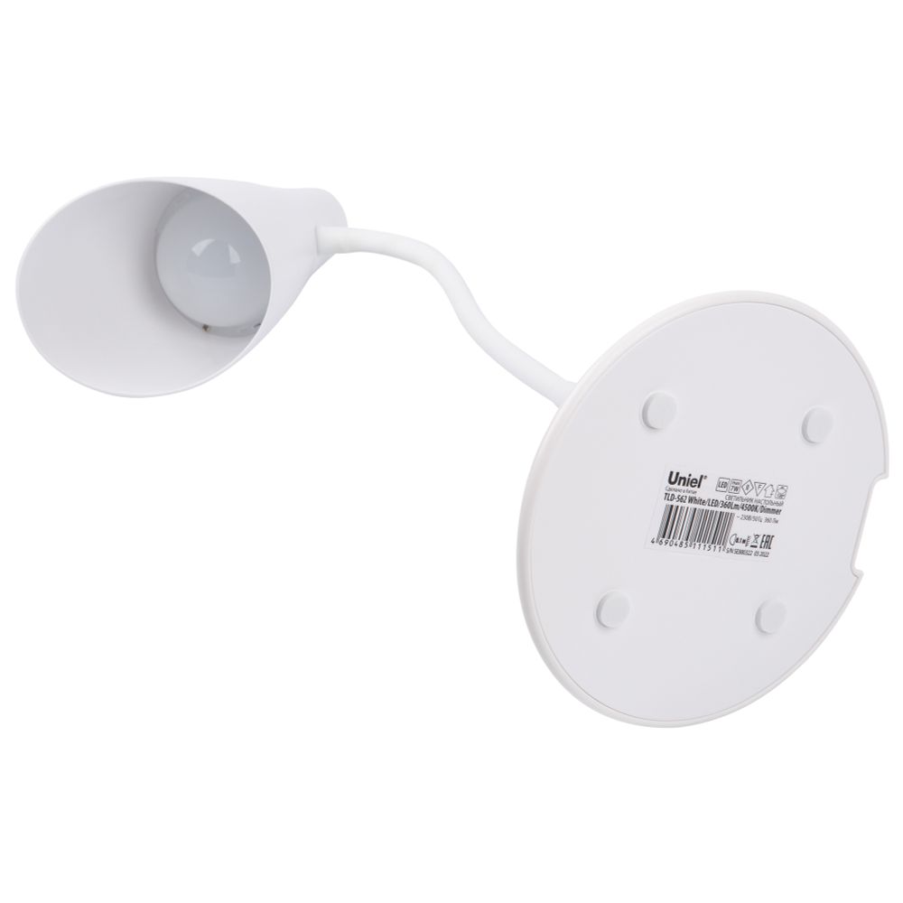 TLD-562 White-LED-360Lm-4500K-Dimmer Светильник настольный. 5W. Сенсорный выключатель. Белый. ТМ Uniel