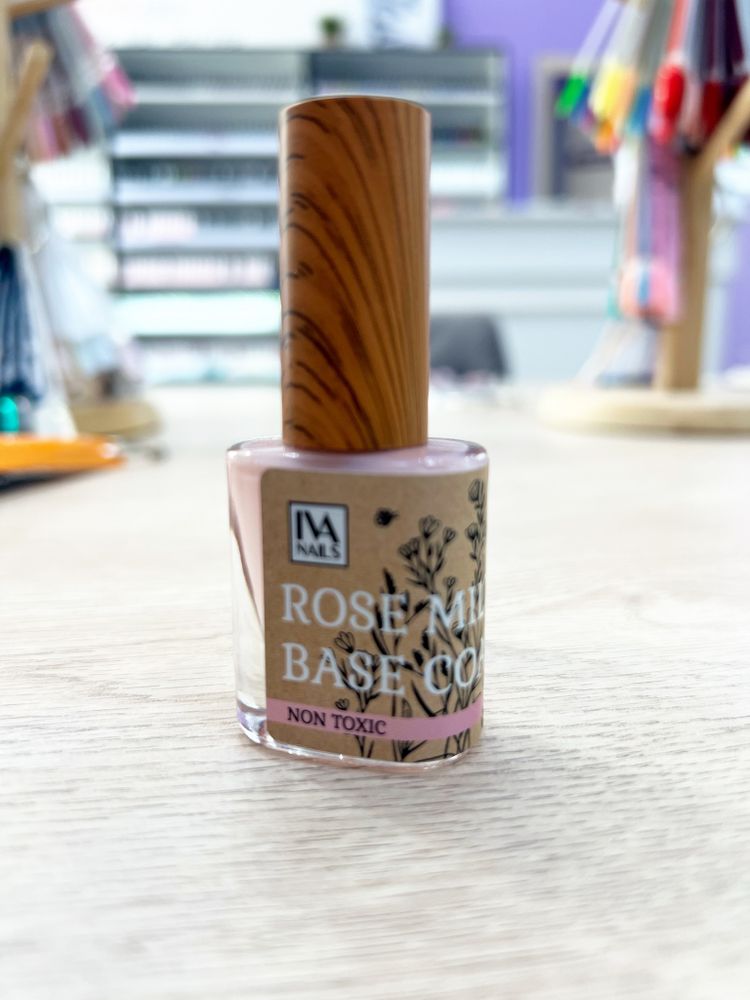 ROSE MILT BASE COAT (Камуфлирующая база - розовая) (10ml), IVA NAILS