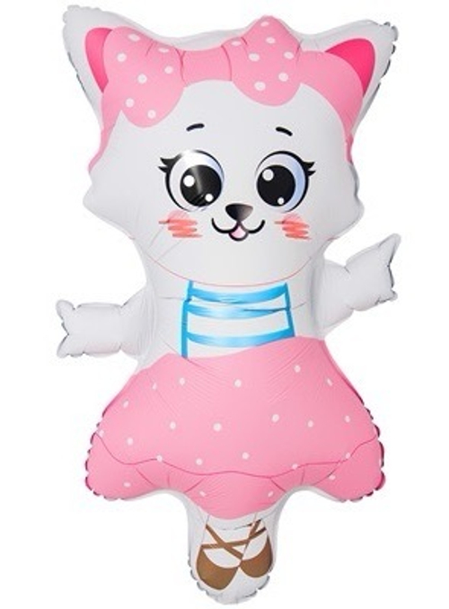 Шар фольга 96см Кошка танцующая фигура