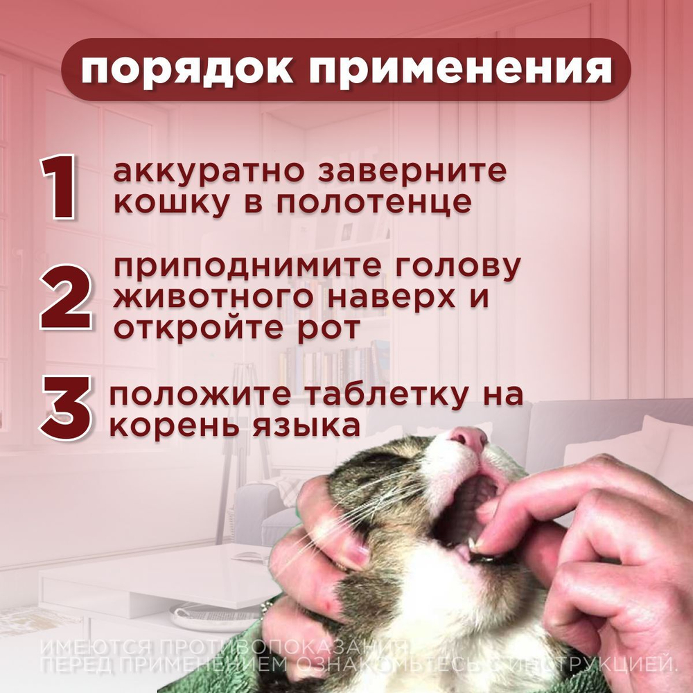 Таблетки от гельминтов для кошек и собак Чистотел Глистогон,6т Празиквантел/Пирантел