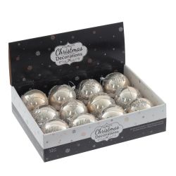 GAEM Набор из 12шт Украшение новогоднее "Шар", D 8 см, L36 W27 H9 см