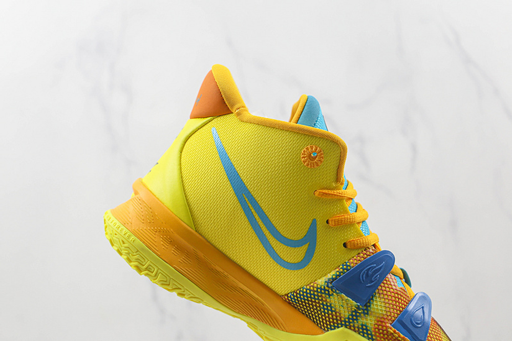 Kyrie 4 yellow and blue hotsell