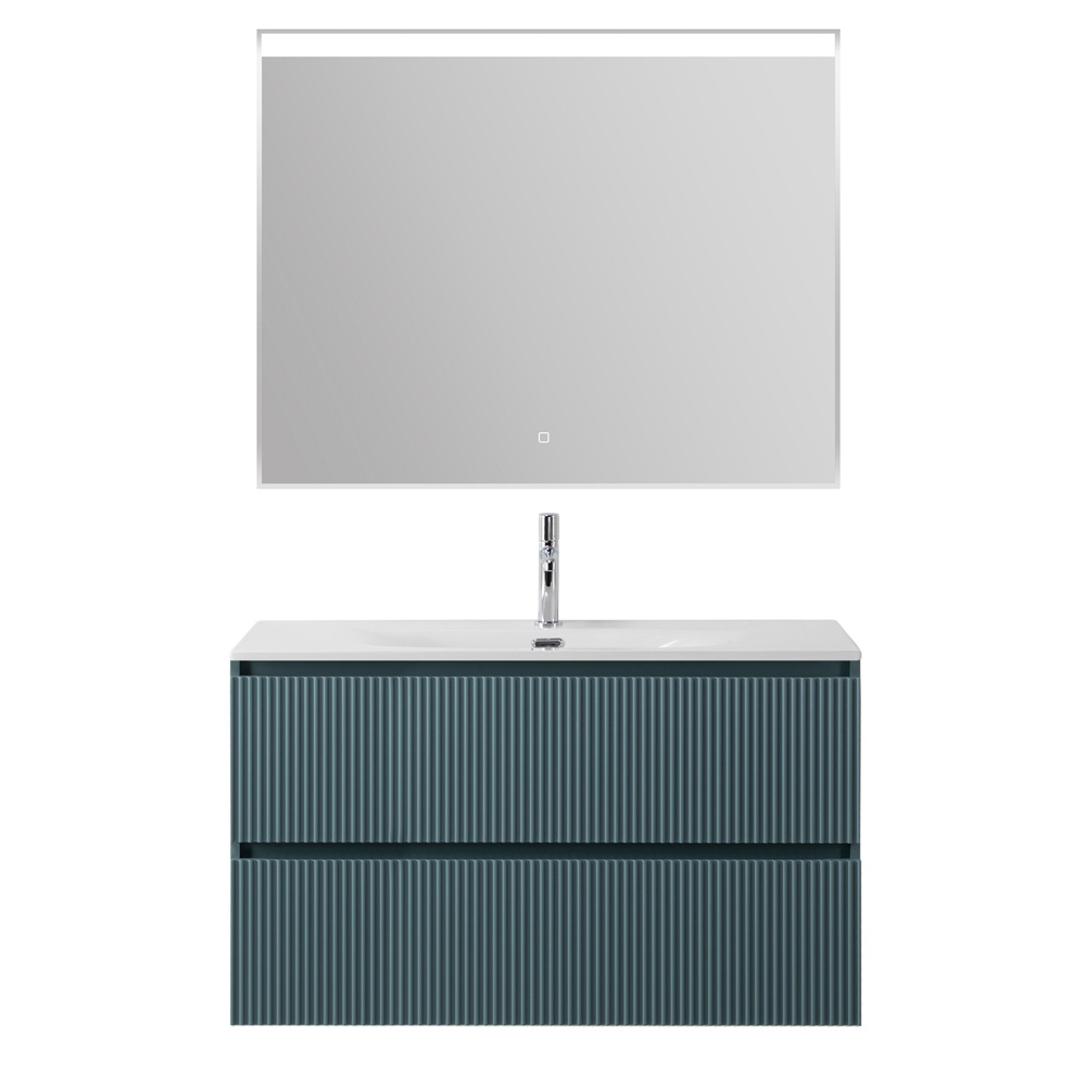 Тумба с раковиной подвесная BelBagno UNO-1200-2C-SO-AO Голубой матовый, раковина белая BB-8099-120