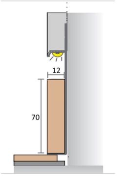 Вставка в плинтус Pro Design матовая эмаль по RAL, 2700x80 мм