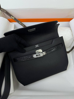 Сумка Hermes со вставкой из кожи крокодила
