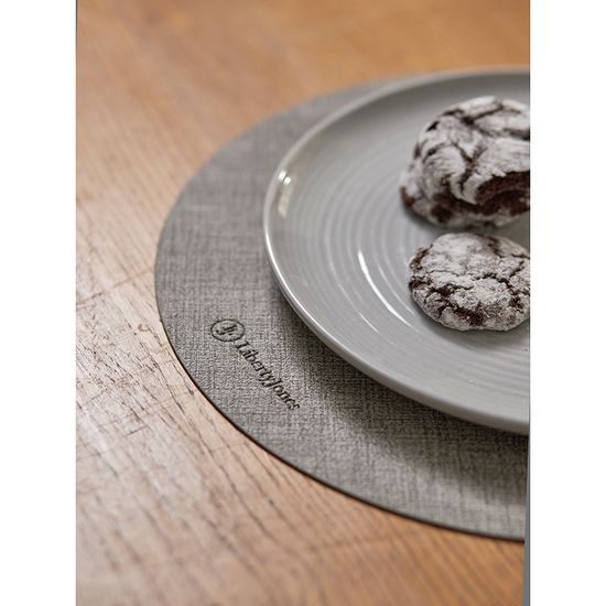 Набор из 4-х сервировочных салфеток leanera, D35 см, серые