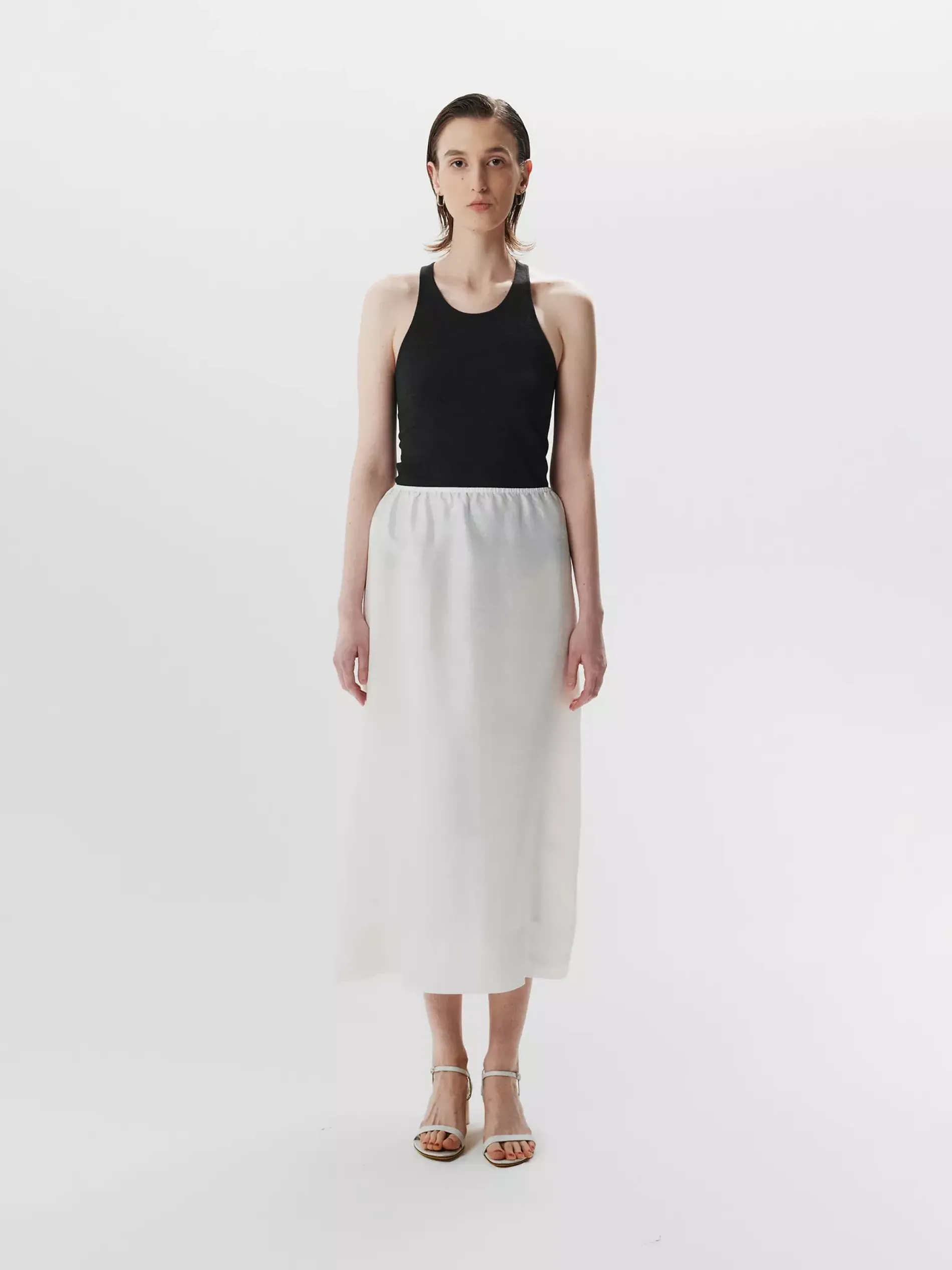 Юбка шелковая milk