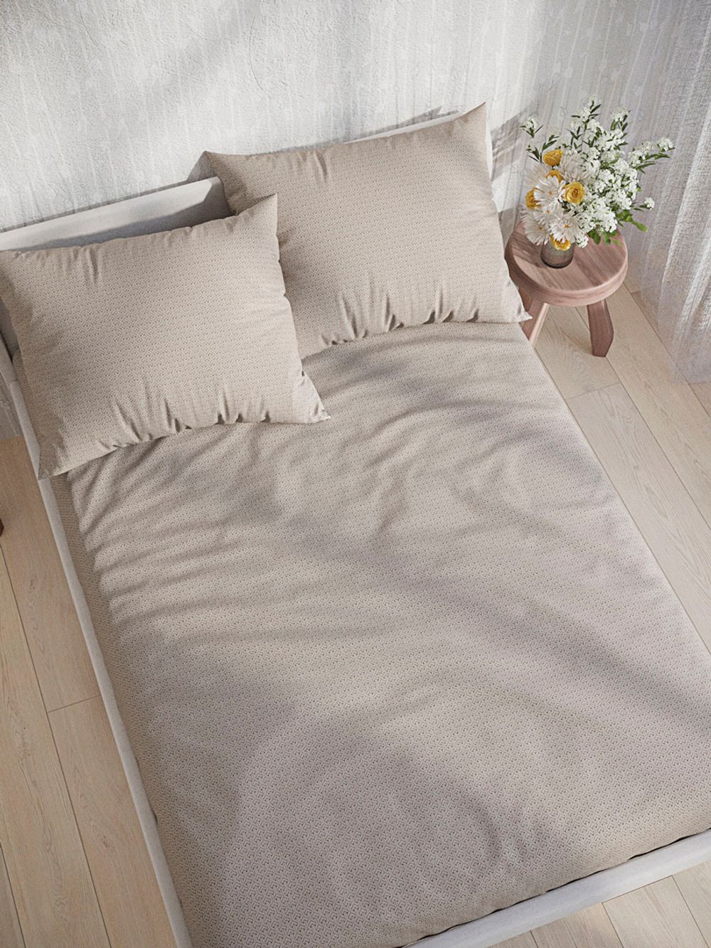 Постельное белье перкаль Сказка "Grafico" 2-спальное Наволочка 50х70 см 2 шт Простынь на резинке 160x200 см Пододеяльник 175x215 см