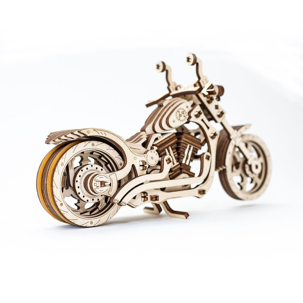 Мотоцикл Крузер (Cruiser) (EWA) - Деревянный конструктор, сборная модель, 3D пазл