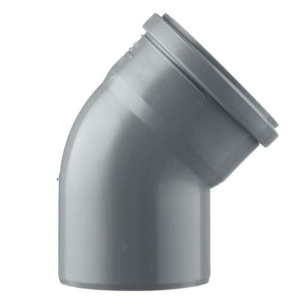 Отвод для внутренней канализации Lammin d50мм/45°