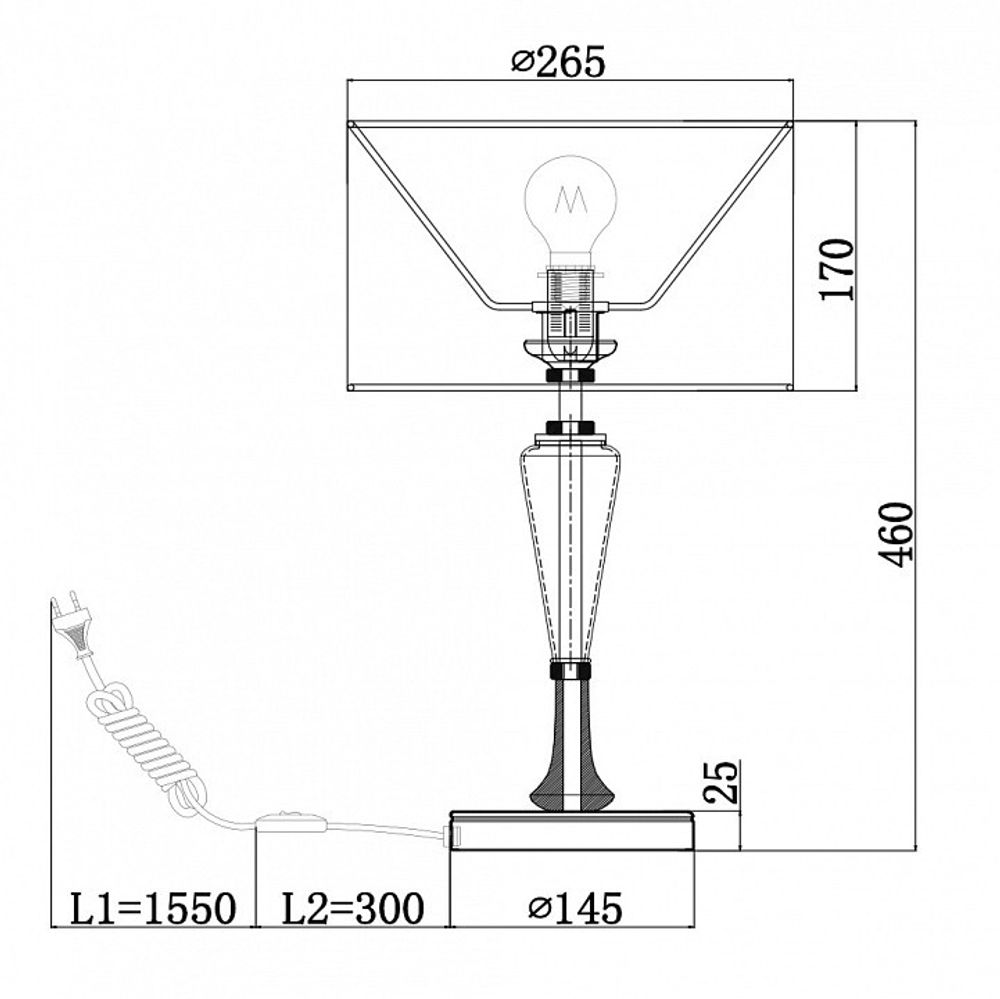 Настольная лампа декоративная Maytoni Alicante MOD014TL-01N