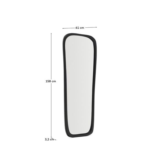 Зеркало из черного тикового дерева Alura 158 x 61 см