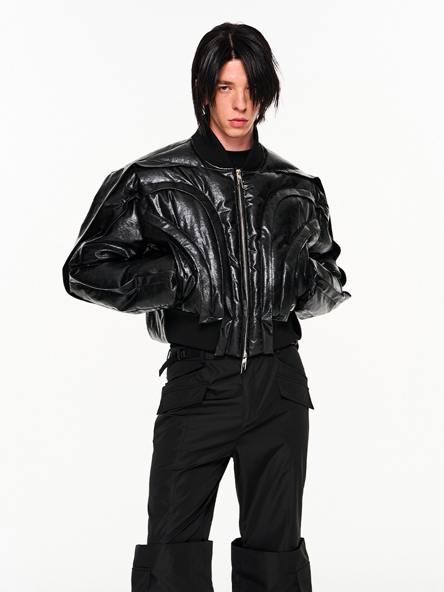 Пуховик BLIND "Dracula" Leather Puffer Jacket