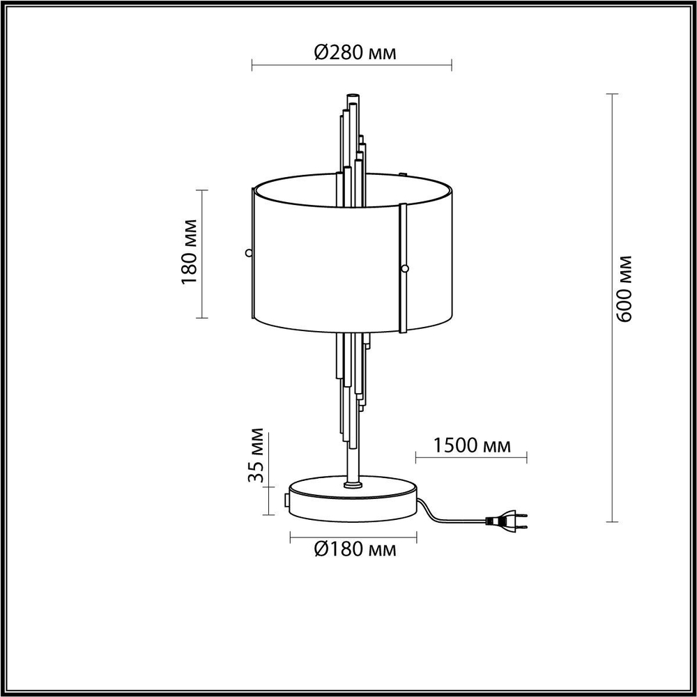 Настольная лампа Odeon Light Exclusive Margaret 5415/2T