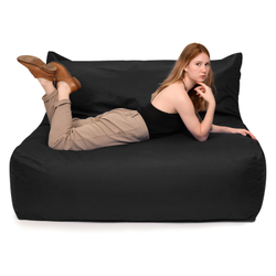 Бескаркасный Диван Модерн Черный (Экокожа, Классический)