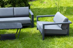 "Гранада" лаунж-зона из алюминия со столиком из HPL