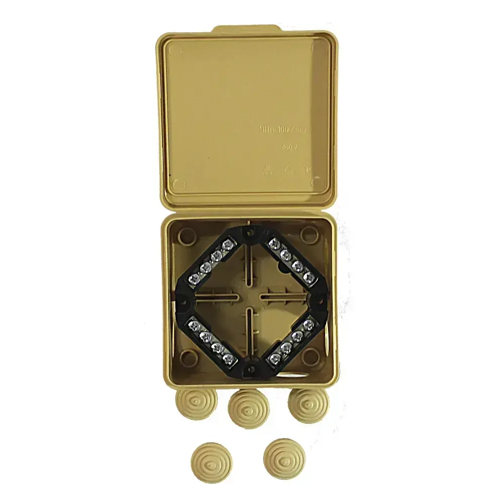 Коробка распределительная СОСНА с клеммой 100х100х50 с 8 кабельными вводами IP54 1 шт.