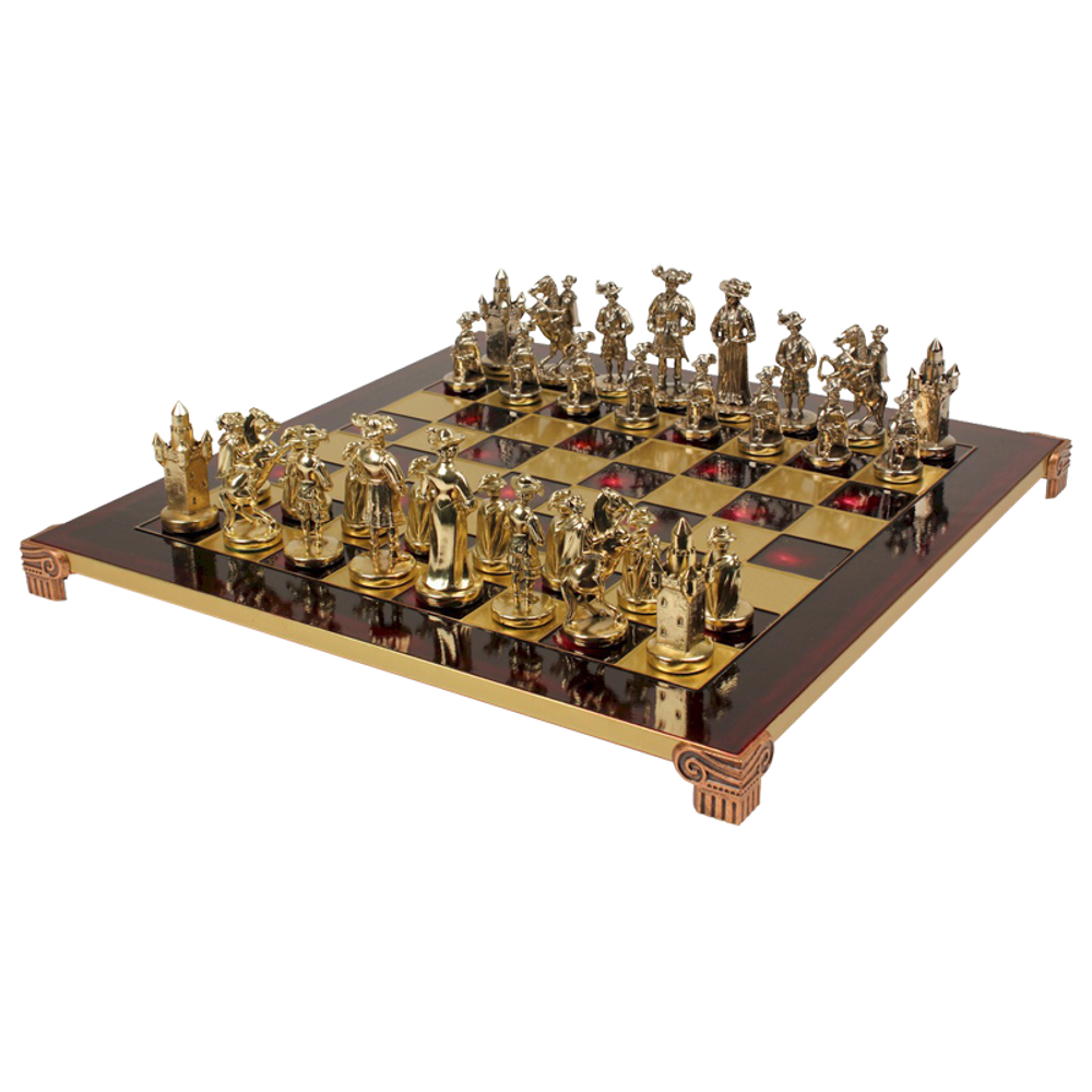 Manopoulos Шахматы бронзовые Рыцари Средневековья