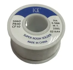 Припой проволока 0.5мм 250г Sn60 / Pb40 (flux CF10) ПОС 60 / Kewei