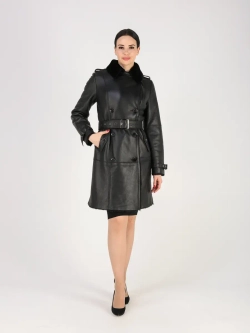 Дубленка зимняя натуральная тренч