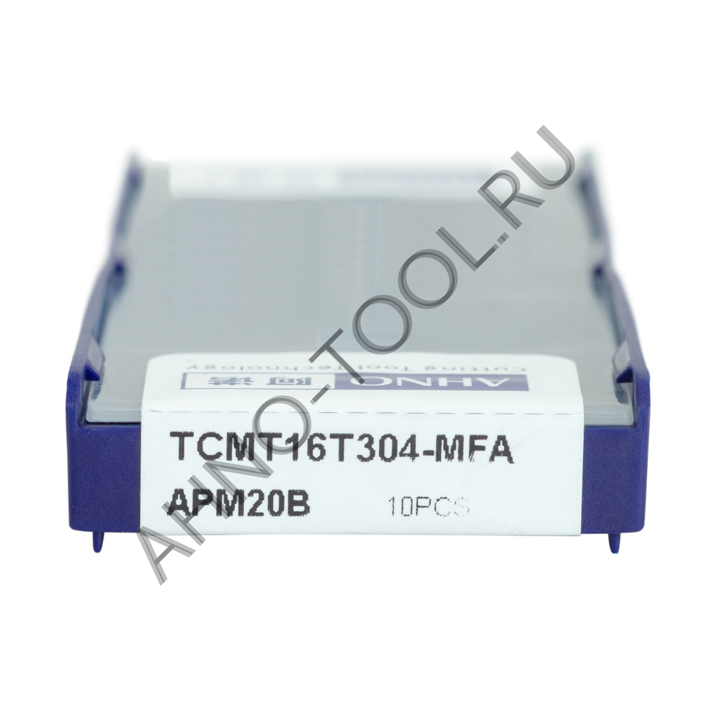 Пластина твердосплавная ISO TCMT16T304-MFA APM20B AHNO по жаропроч. и нерж.стали, получистовая
