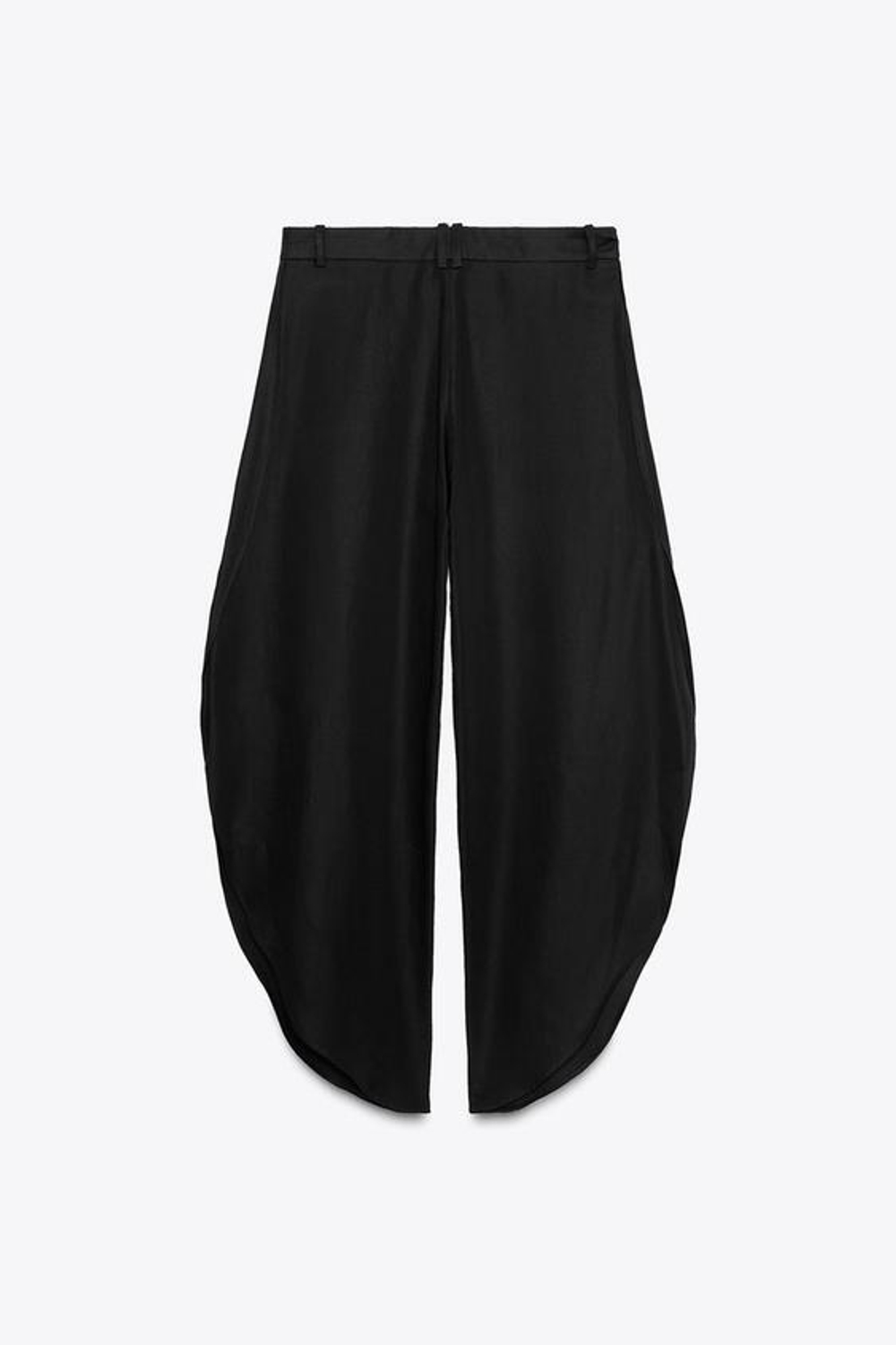 ZARA ШИРОКИЕ БРЮКИ С РАЗРЕЗАМИ — ZW COLLECTION, ЧЕРНЫЙ