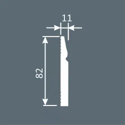 Плинтус Ecopolymer, 82x11 мм