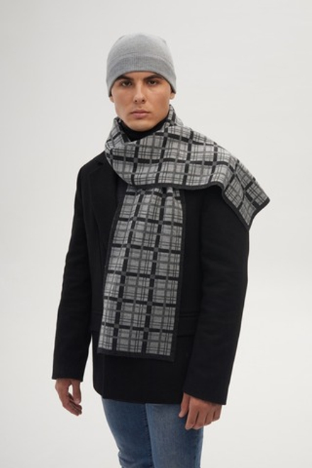 Шарф Ш525-03/34 серый/ антрацит