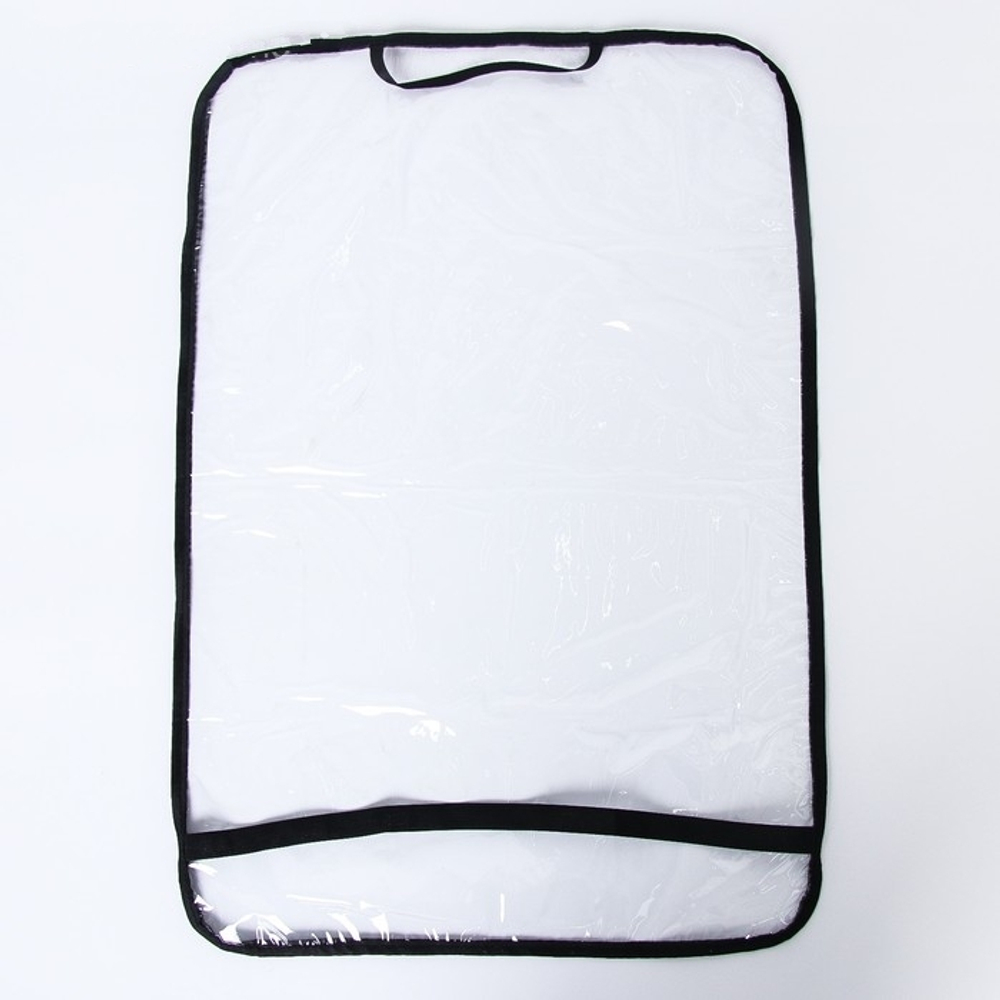 1121953 Защитная накидка-незапинайка на спинку сиденья, прозрачная плёнка, 59х40 см., цвета МИКС