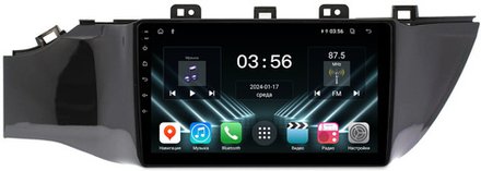 Магнитола для KIA Rio 4, Rio X-Line 2017-2020 (рамка без кнопки) - FarCar DX9-7120BK монитор 9" IPS на Android 13, 4+64Гб, CarPlay