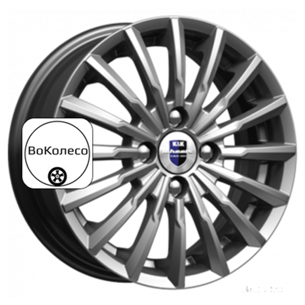 5,5x14/4x100 ET45 D56,6 Акцент (КС641) Дарк платинум K&K