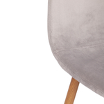 Стул BREEZE (mod. 4724) Велюр/металл , 44 х 53 х 87 см, Light grey (светло-серый) HLR14 / натуральный