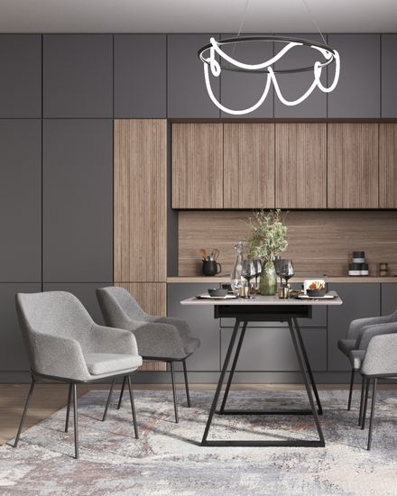 Стул кухонный Oрли ткань букле серый