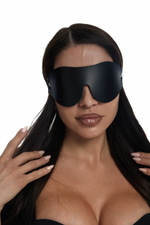 Черная однослойная кожаная маска