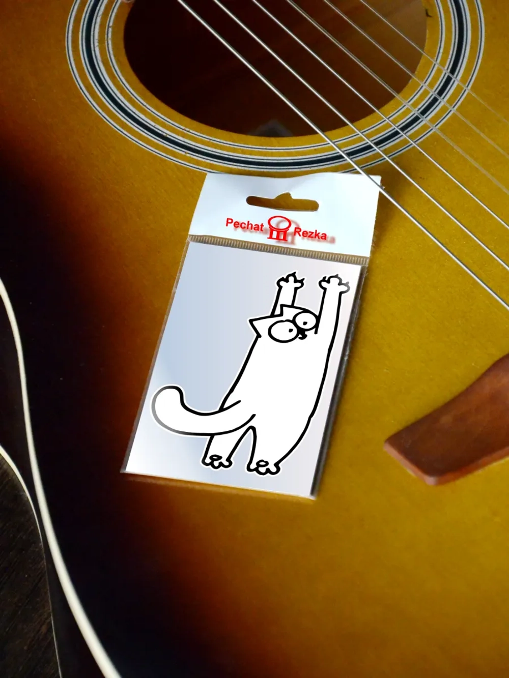 Стикер - Кот сползает