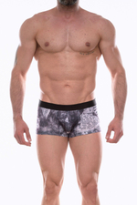 Темно-серые трусы-боксеры с принтом в виде газетных страниц (Размер: L) (Цвет: темно-серый)