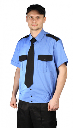 Рубашка мужская на поясе с коротким рукавом