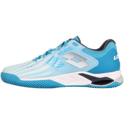 Мужские кроссовки теннисные Lotto Mirage 100 Clay - all white/navy blue